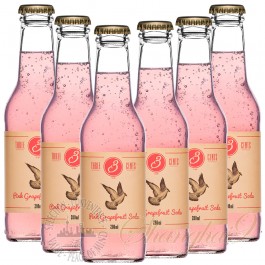 6瓶三分粉红葡萄柚风味汽水(碳酸饮料）- 200ml*6