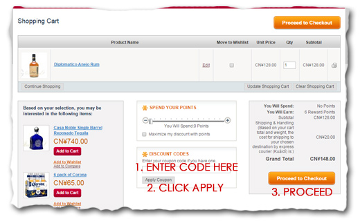 How to apply the coupon code